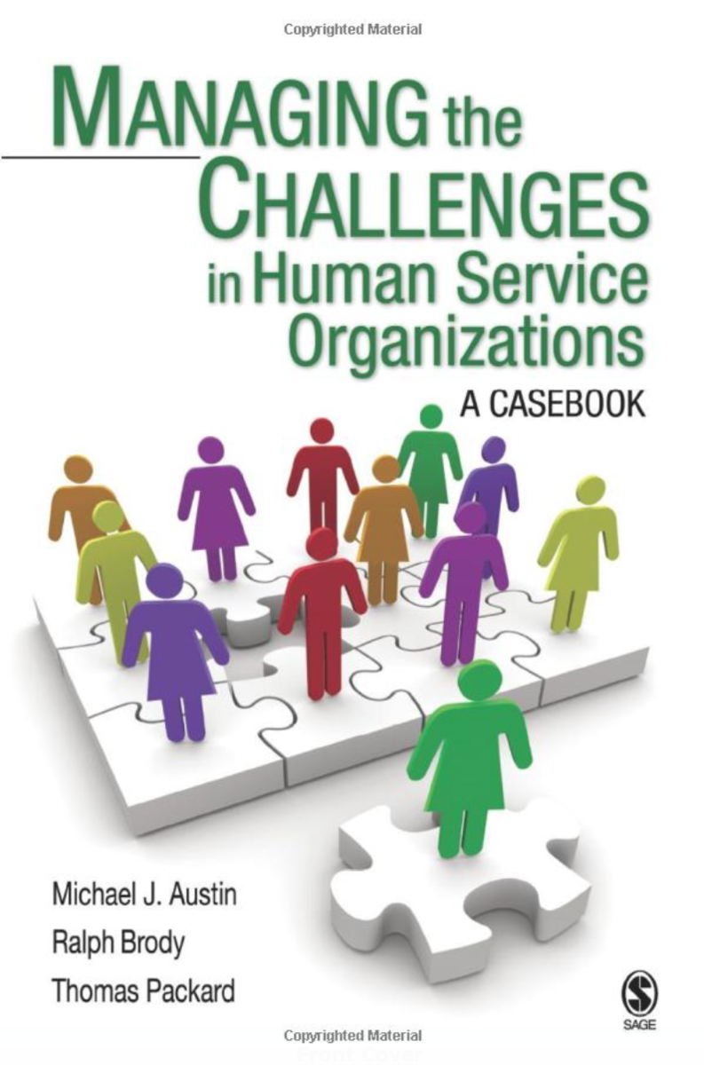 Managing the challenges in human service organizations book cover